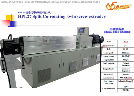 Split Type Twin Screw Extrusion Machine , PP / PE Extruder Machine Bule Color