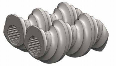 Nitriding Extruder Screw Elements , Extrusion Machine Parts For Toshiba